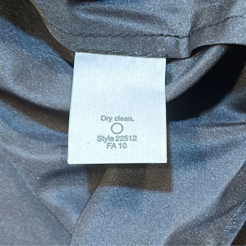 J. CREW 100% Silk Black Chiffon Strapless 